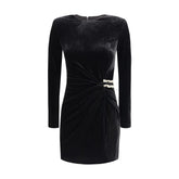 Self-Portrait Black Polyester Cocktail Dress